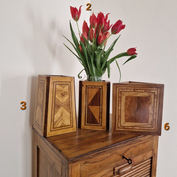 Wooden vase, Flower holder, vase holder, Wooden vase for flowers, Container, Indoor planter, furnishing accessories for flowers or plants