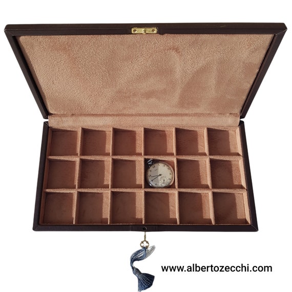 Box for 18 pocket watches