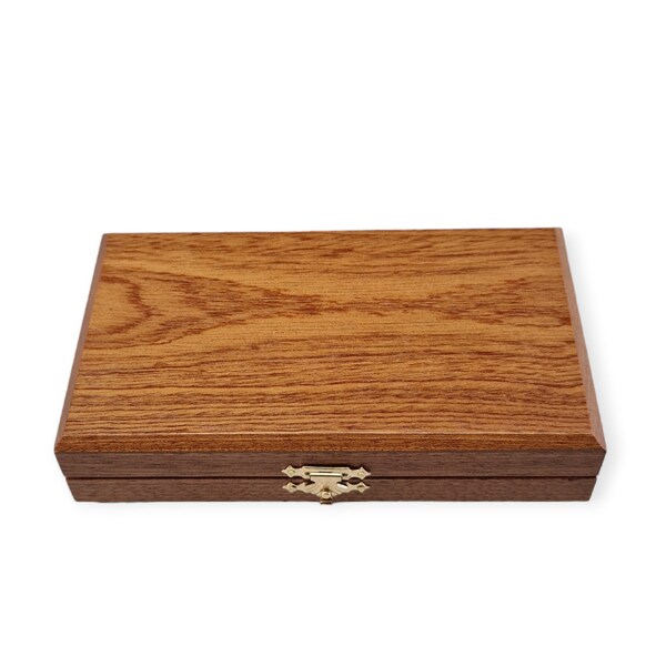 Coin box with 8 squares of 28 mm. ZECCHI Wood Coin Box Wooden Coin Case Coin Storage Box Solid Wood Coin Display