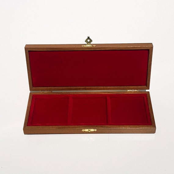 Art ALP60x60x60 Astuccio Cofanetto per 3 Medaglie o Monete fino a 60 mm ZECCHI Wood Medal Box Medal Storage Box Solid Wood Medal Box