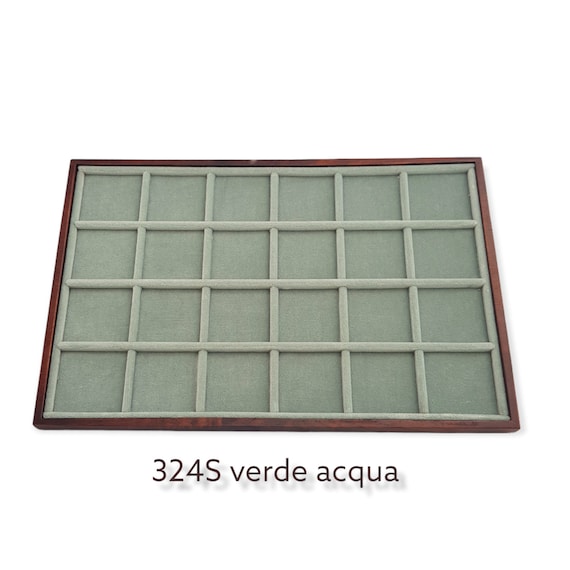 Wooden Coin Display Tray with Mint Velvet, Numismatic tray by ZECCHI, Compartment Showcase for Ancient Coins | Handcrafted