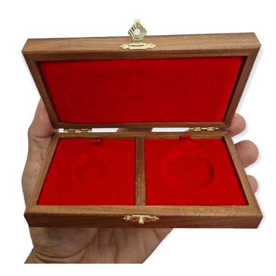 Art.ALP02M Case Case for 2 Ancient Coins Recess Hole to choose from these 22,5/28/31/33/37/41/43/46/50 Case for Coins with 2 Holes