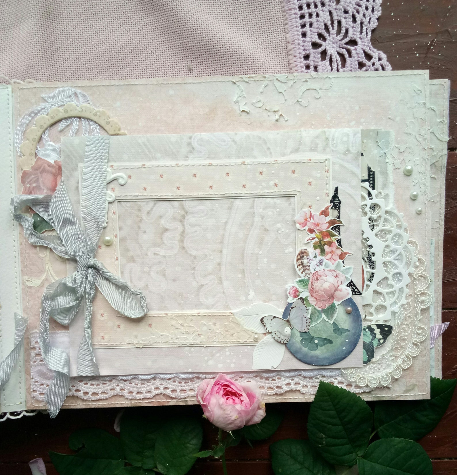 Handmade wedding album Family album Shabby photo album Etsy