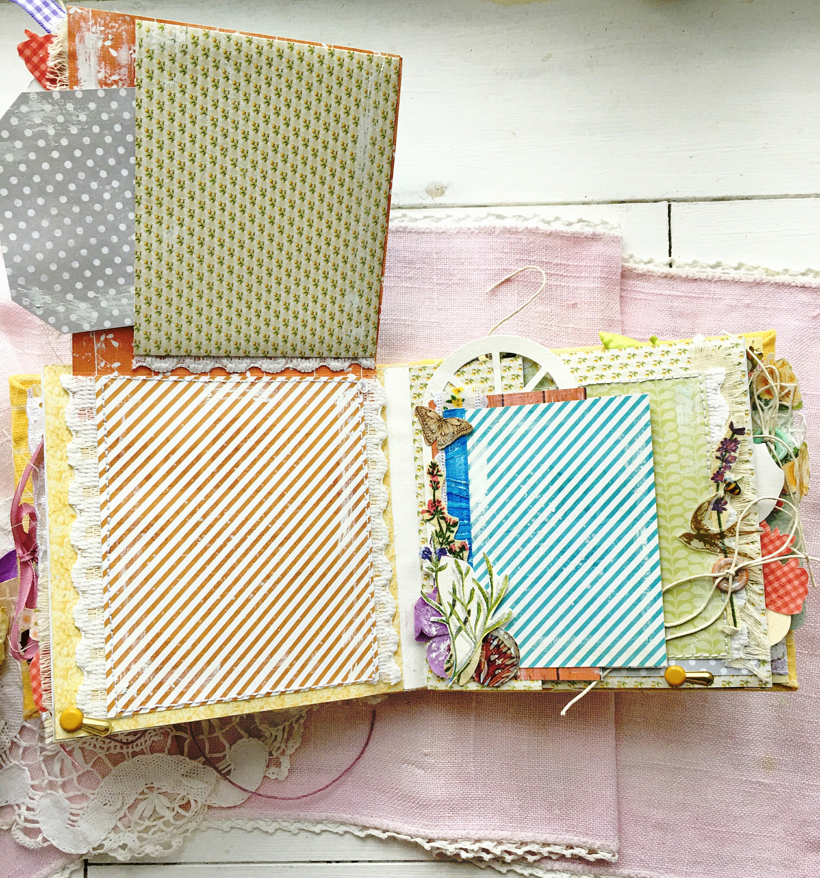 Handmade memory photo album Scrapbooking mini album provence Etsy