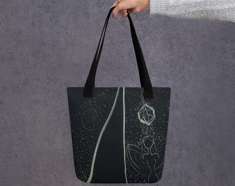 Happy Dreams Shop 8TH CHAKRA Tote Bag - Soaring Roaring River Collection - Tote Bags, Handbag, Handbag, Yoga Bag, Shoulder Bag, Art