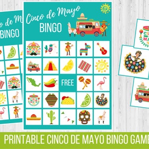 Cinco de Mayo BINGO Cards, Printable Mexican Party Games Digital Download, Fiesta Instant Download, Taco Tuesday, Bachelorette Party image 6