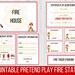 Printable Firefighter Dramatic Play, Pretend Play Fire House Digital ...