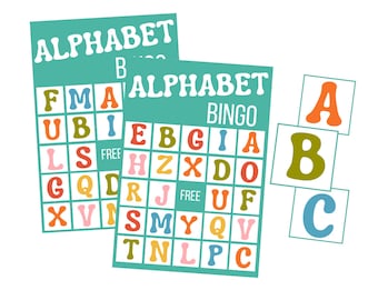 Alphabet BINGO Game, Homeschool Printable, Letter Recognition Digital Download, Instant Download, Preschool Reading, Educational Activities