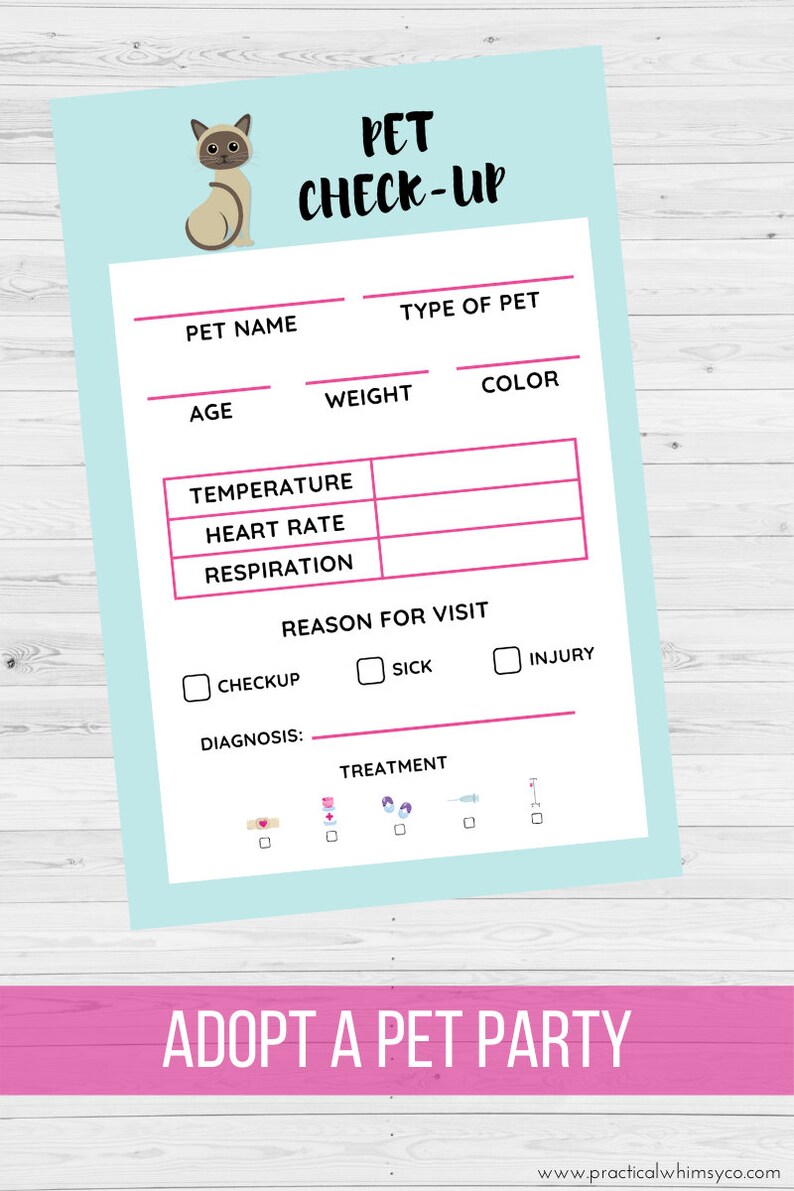 Adopt a Pet Party Printables Cat Party Dog Birthday Party - Etsy