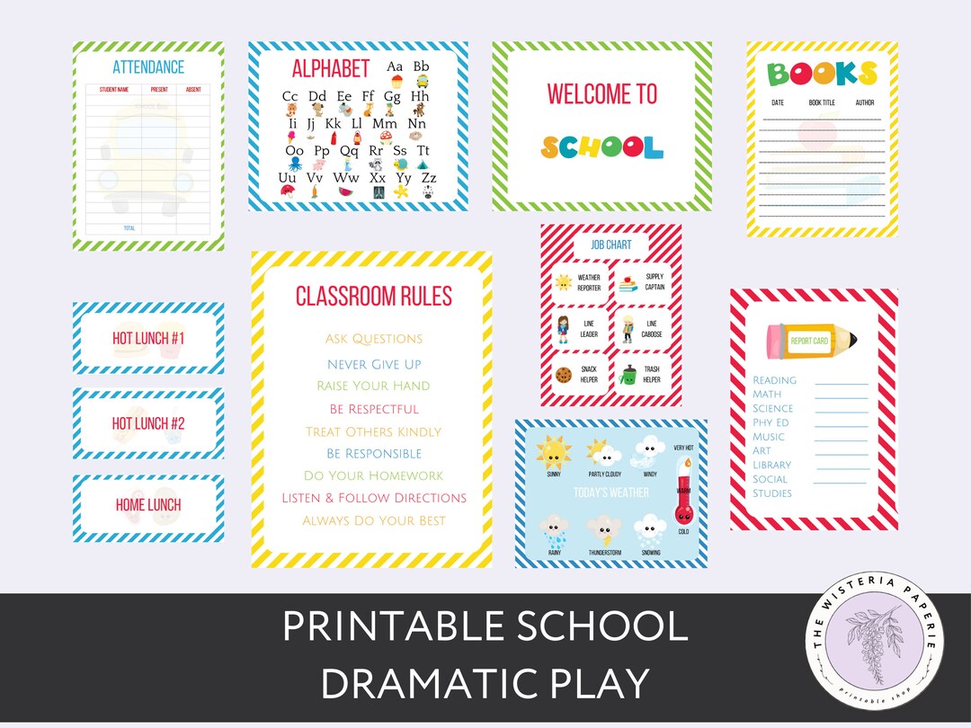 printable-school-dramatic-play-for-kids-classroom-pretend-play-digital-download-teacher-preschool-curriculum-school-report-toddler-etsy for Free Printable Plays For Elementary Students Printable School Dramatic Play for Kids, Classroom Pretend Play Digital Download, Teacher, Preschool Curriculum, School Report, Toddler - Etsy for Free Printable Plays For Elementary Students