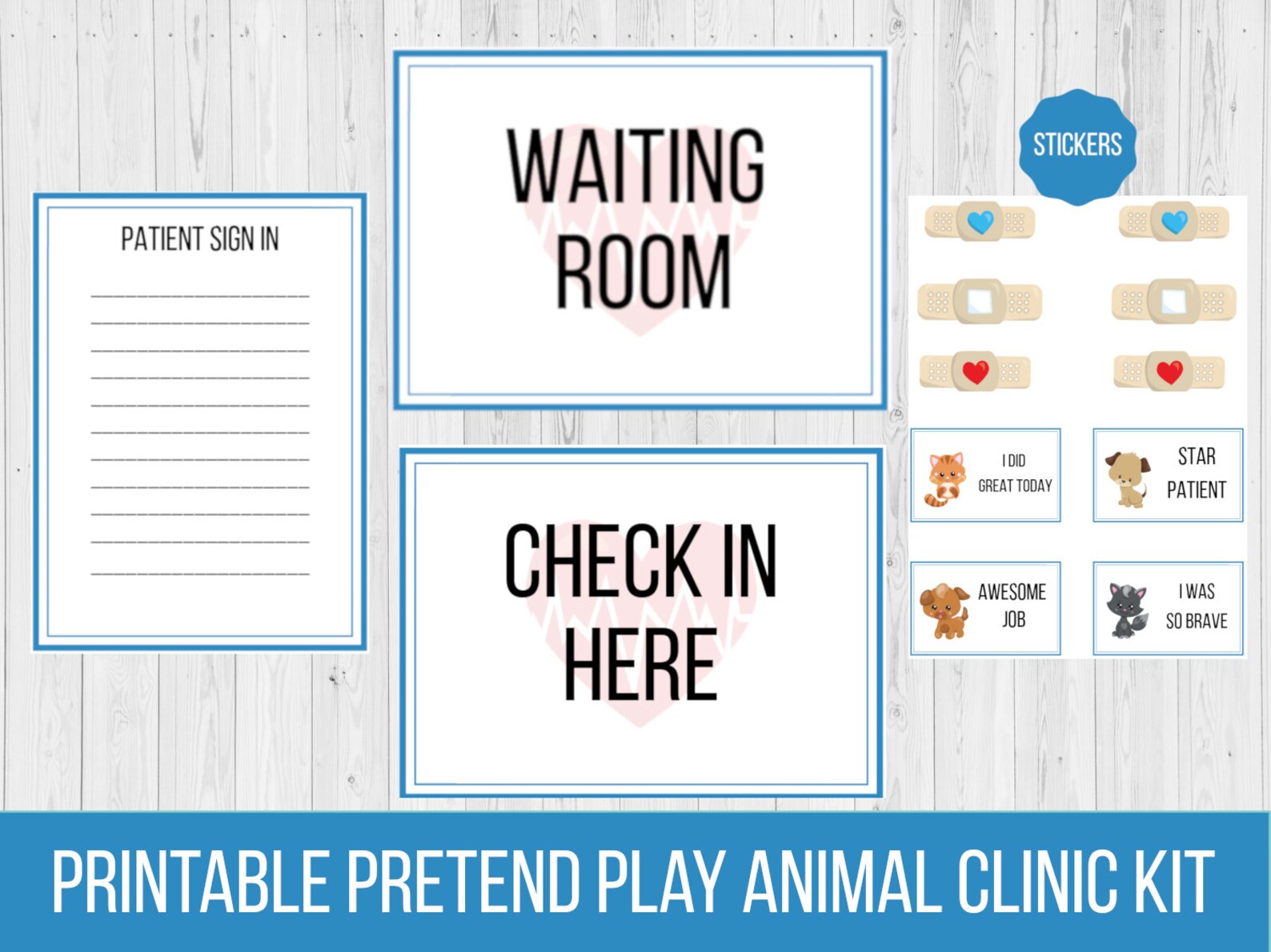 Pretend Preschool Printables Doctor Instant Download Vet - Etsy