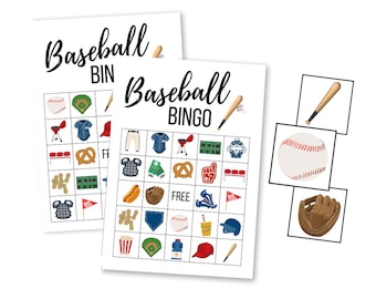 Baseball BINGO Game Printable, Sports Party Digital Download, Boy Birthday Party Instant Download, Game Day Printable, League, Series