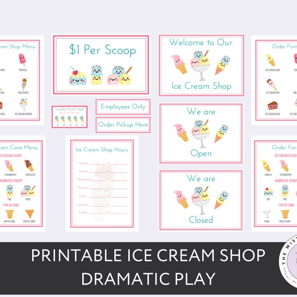 Ice Cream Printable - Etsy