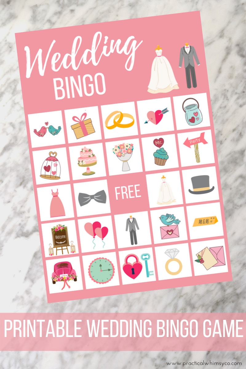 Printable Wedding BINGO Cards Bridal Shower Digital Download - Etsy