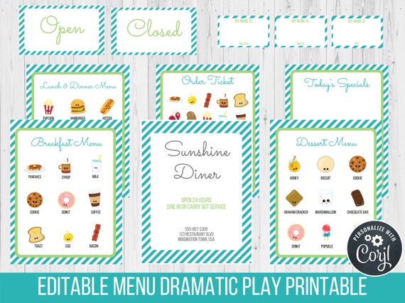 pretend play restaurant