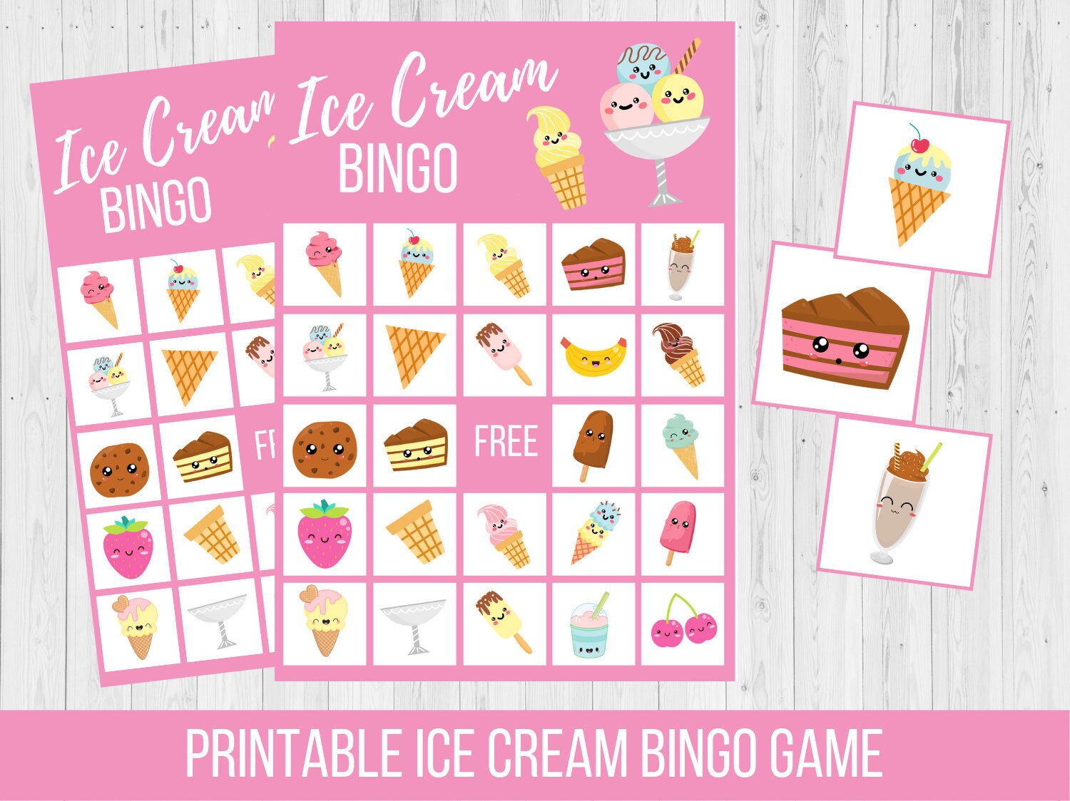 Printable Ice Cream BINGO Cards, Sweet Treats Digital Download, Kid ...