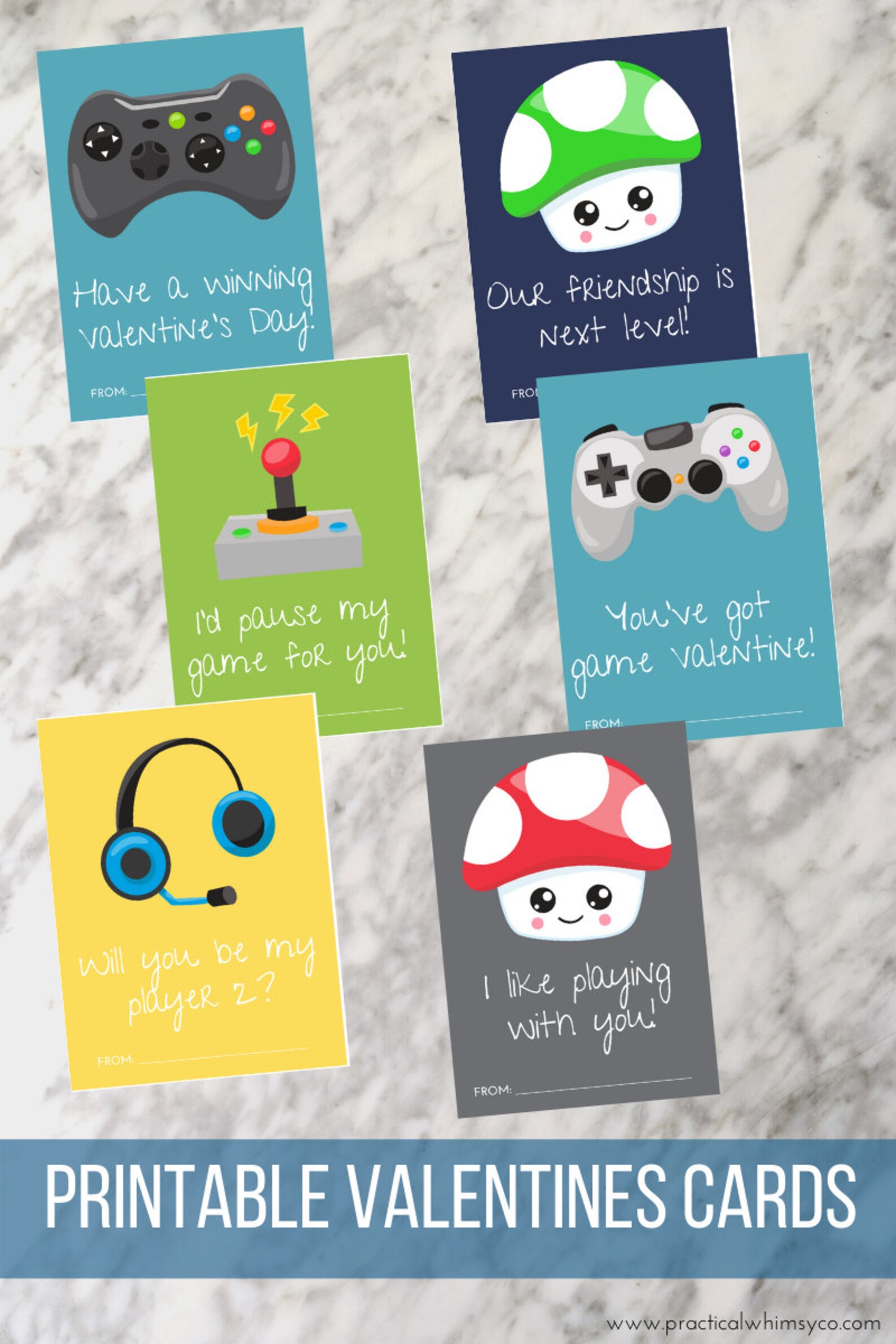 Gamer Valentines Day Card for Kids Video Game Printable Etsy
