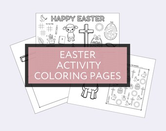 Printable Coloring Pages, Easter Coloring Book, Kids Coloring Book, Christian Printable, Religious, Homeschool Digital Download