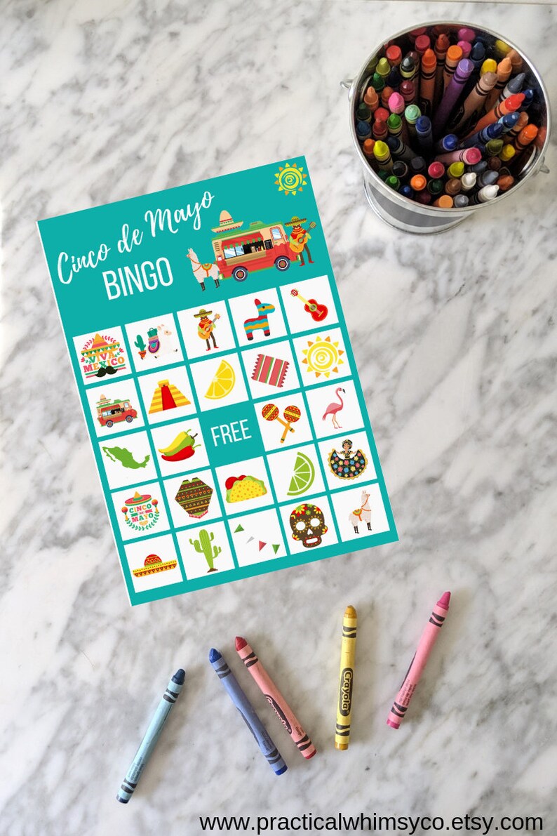 Cinco de Mayo BINGO Cards, Printable Mexican Party Games Digital Download, Fiesta Instant Download, Taco Tuesday, Bachelorette Party image 5