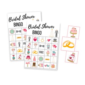 BINGO-Douche nuptiale, Jeu à imprimer pour shower de mariage, Activités pour enfants de mariage, Mariage rose, Fête de fiançailles, EVJF, EVJF