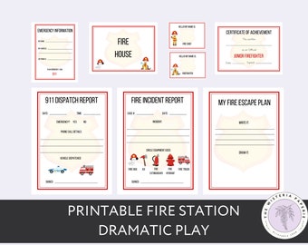 Fire Truck Paper Toy / Printable Paper Craft PDF / (Instant Download ...