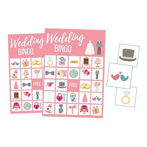印刷可能なウェディング ビンゴ カード、ブライダル シャワーのデジタル ダウンロード、結婚のインスタント ダウンロード、子供の結婚式のアクティビティ、子供向けゲーム