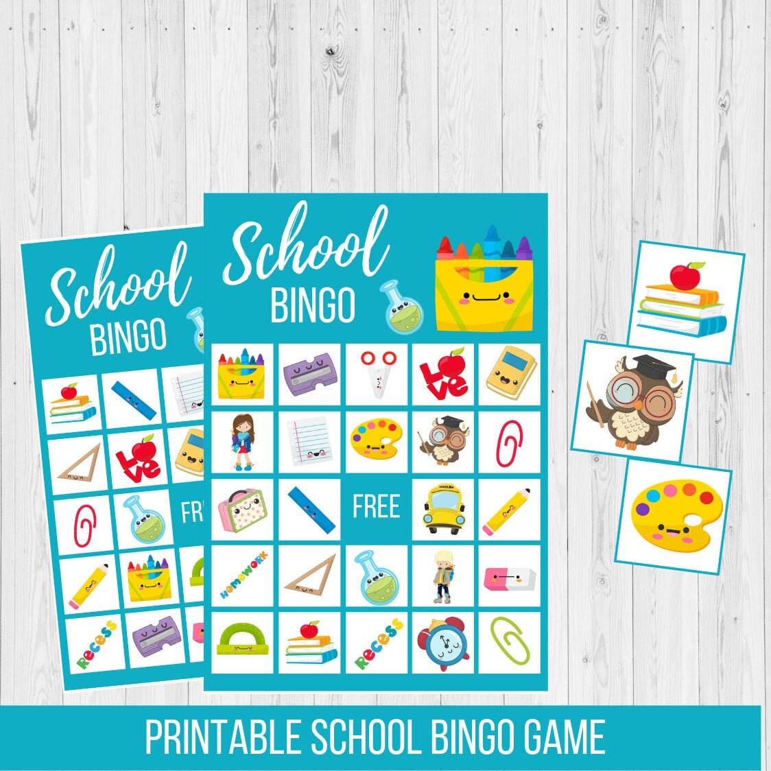 Printable Back to School BINGO Cards Game, 100 Days of School, First ...
