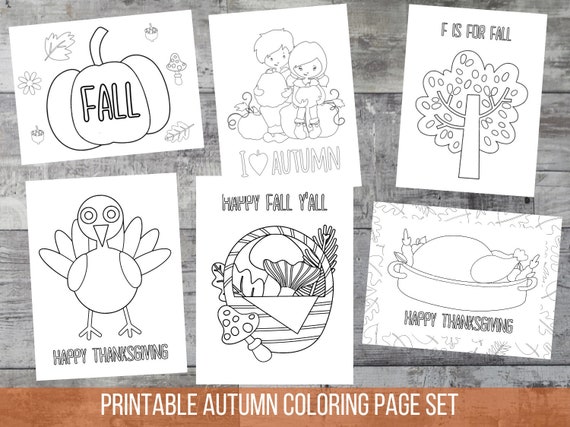 Fall Coloring Pages for Kids
