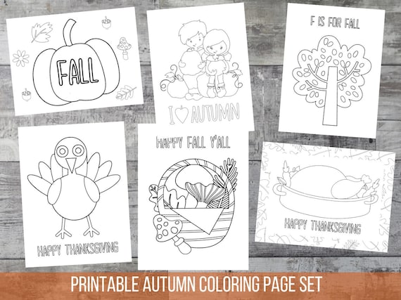 Fall Coloring Pages for Kids