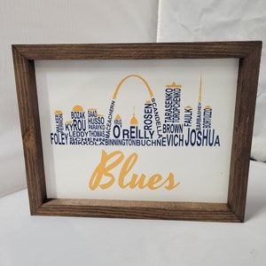 Engraved custom made acrylic LED Saint Louis Blues Sign (B)