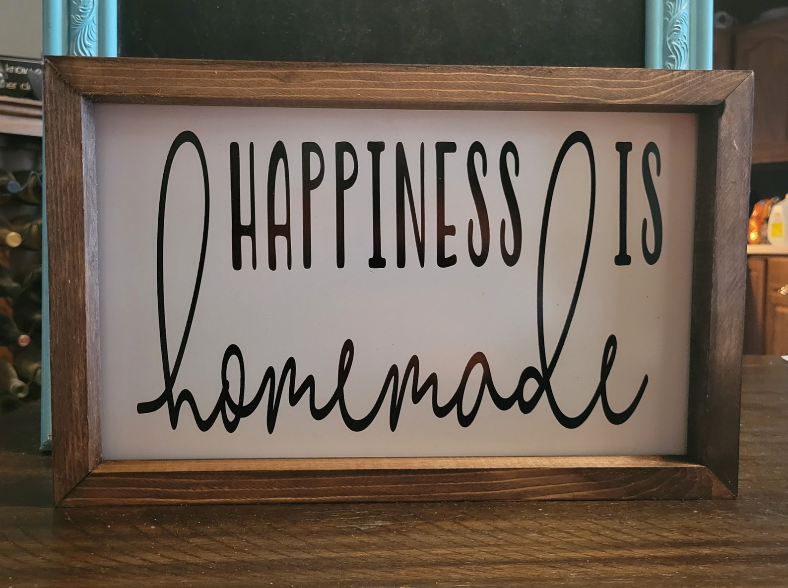 Happiness Is Homemade Framed Sign Etsy