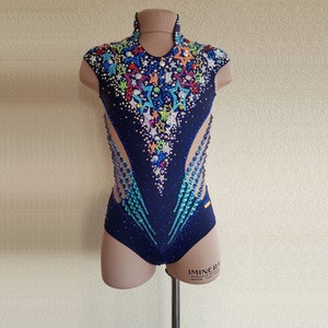 v  Leotard for rhythmic gymnastics, acrobatics, skating 006