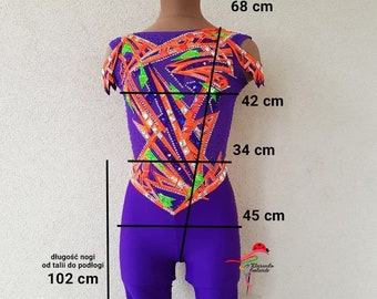 v Leotard for rhythmic gymnastics, acrobatics, skating, 170+