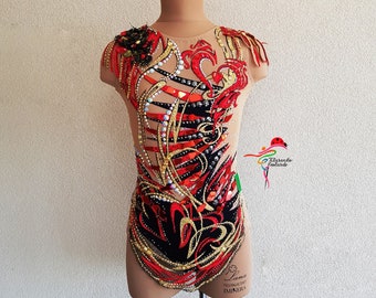 v Leotard for rhythmic gymnastics, acrobatics, skating