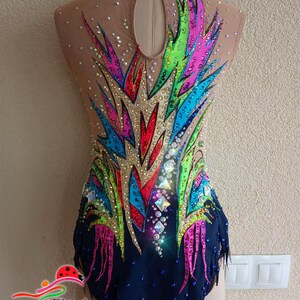 V Leotard for Rhythmic Gymnastics Acrobatics Skating 9-11 - Etsy