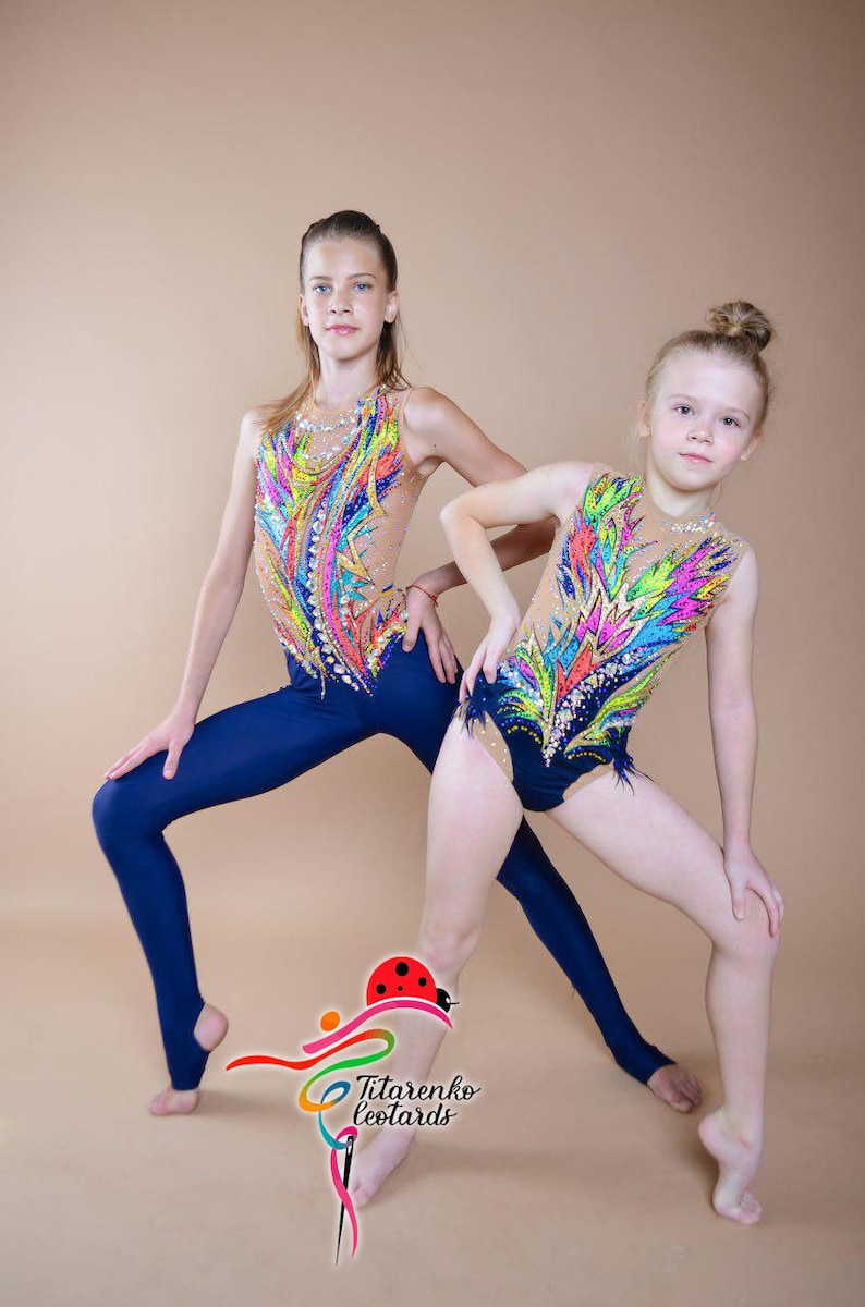 V Leotard for Rhythmic Gymnastics, Acrobatics, Skating Etsy