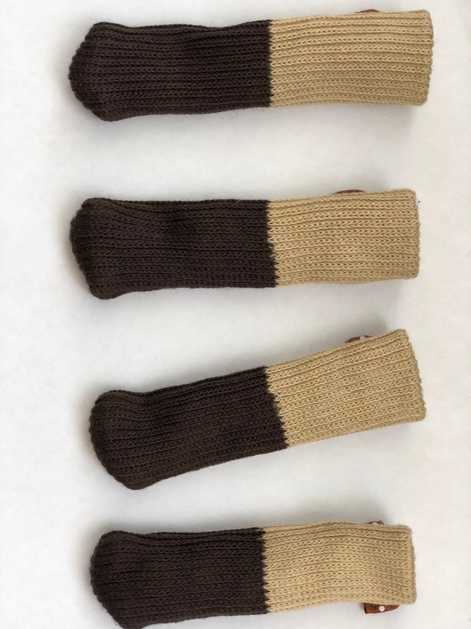 Beige Knit Chair Socks Brown Chair Leg Cozy Chair Booties Etsy