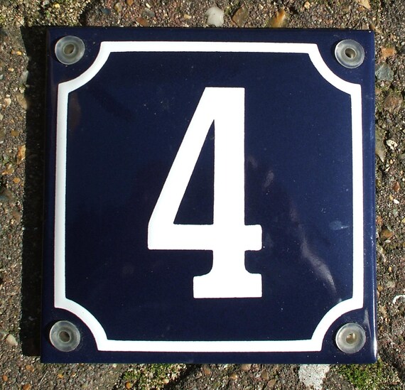 ANCIEN PLAQUE TÔLE éMAILLé 48 NUMéRO RUE 10X15cm BLEU BLANC EUR 10,90
