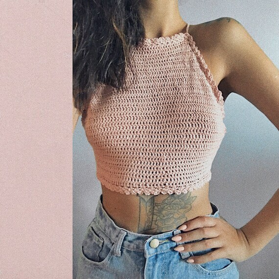 boho crochet crop top