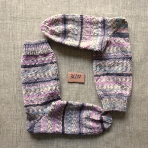 hand-knitted socks, wool socks, size 36/37, knitted socks