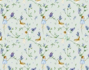 acufactum fabric lavender elves cotton Daniela Drescher