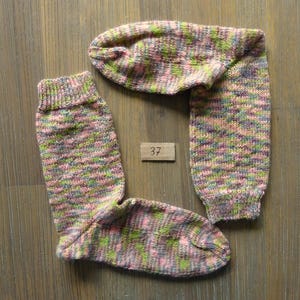 hand-knitted socks, wool socks, size 36/37, knitted socks