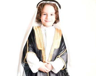 Boys Bisht Arab  robe boys abaya 2 colors Available for 6 months to 15 years Rope Only
