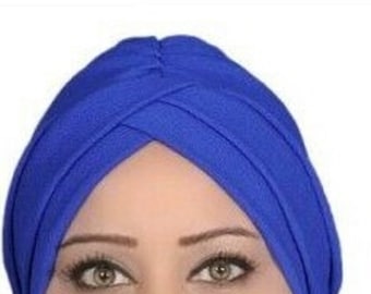 Tronet Muslim Turbans for Womens Fashion Women Stretch Headgear Pure Color Beading Pearl Head Scarf Wrap Hat Cap