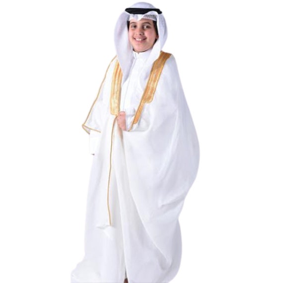 Black BISHT CLOAK ARAB DRESS THOBE SAUDI MENS ROBE EID | eBay