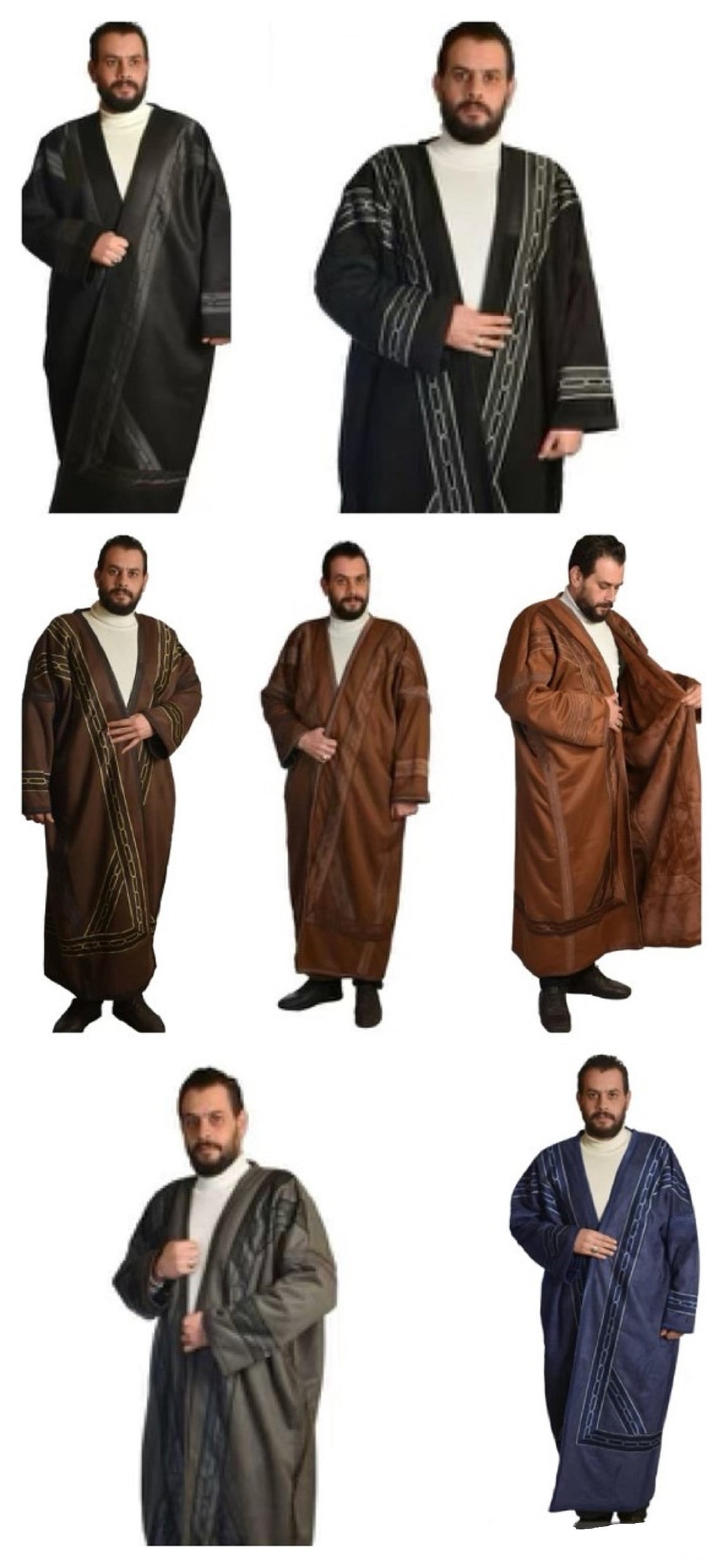 Farwa Fur Men Bisht, Arabic Cloak, Winter Warm Coat, Khaleejy Islamic Arabian, Highquality