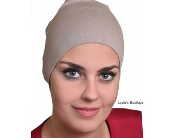 Dusty Plum Bandanna Under scarf Women-Cotton-Headscarf-Inner--Cap-Under scarf- Head were