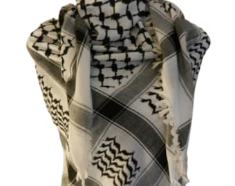 Premium Shemagh Scarf Arab Military Tactical Desert Scarf Wrap(48 by 48 inches) Large Size Unisex