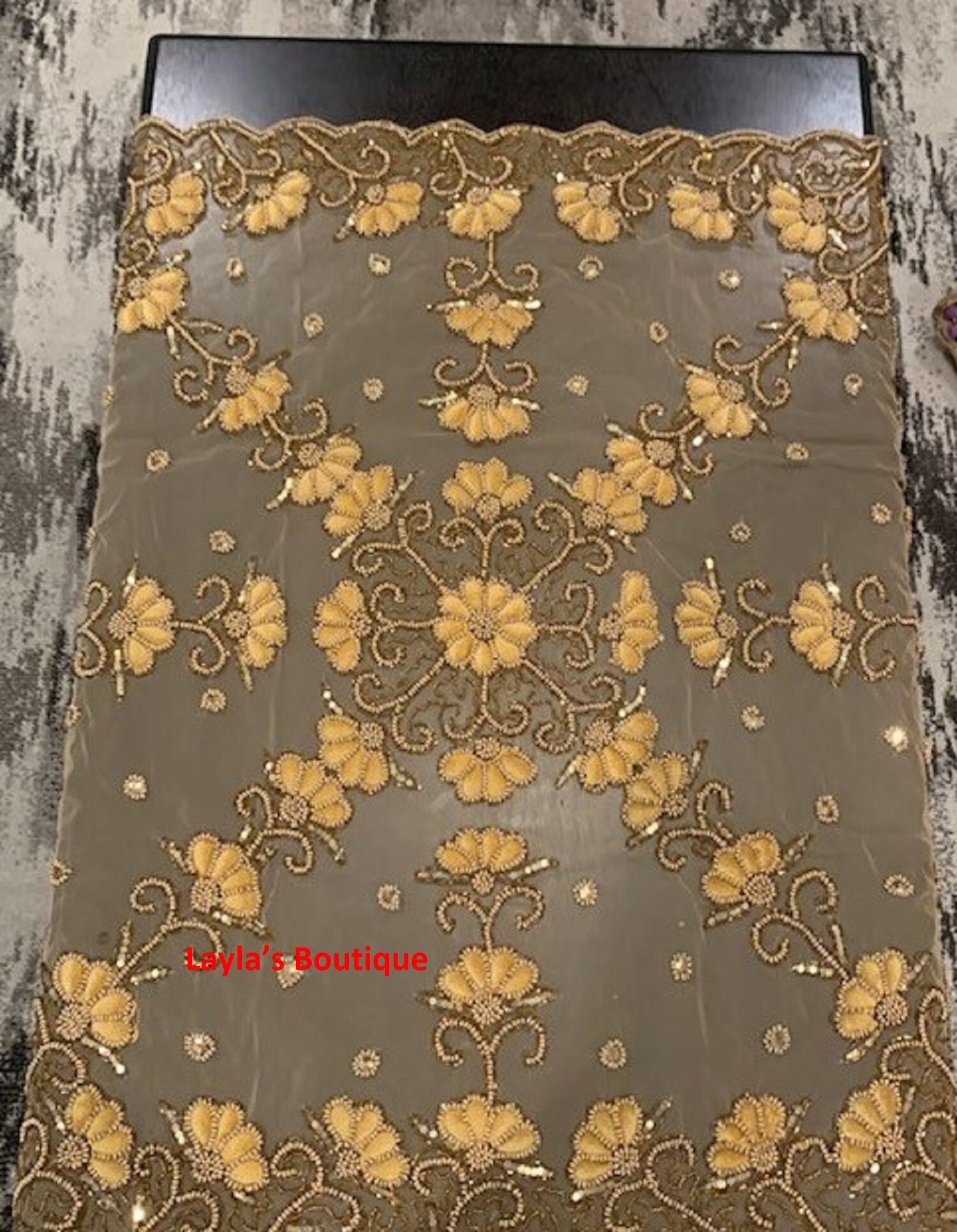 Beaded Tablecloth India Handcrafted Elegant Designer Table Etsy