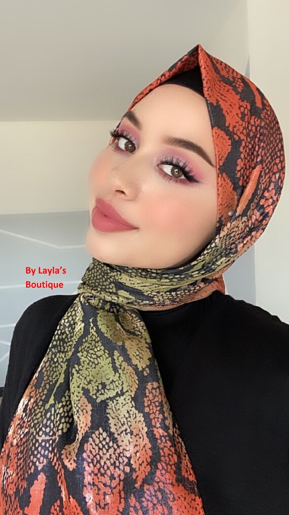 Women Fashion Scarves Printed Hijab Scarf Floral Shawl Head Neck Wrap